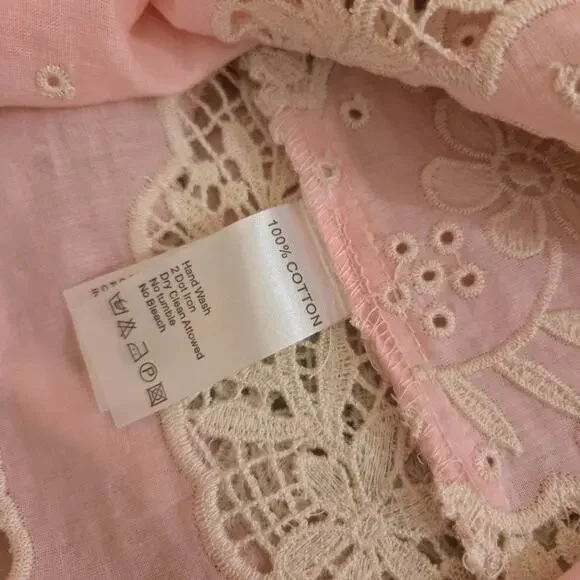 Antica Sartoria Off The Shoulder Boho Pink hippie Maxi Dress one size small - Picture 6 of 16